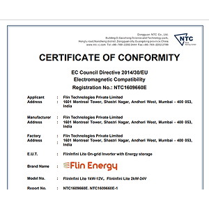 FlinInfini Lite 2kW – IEC 61000, 55022, 55024