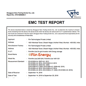 FlinInfini Lite 2kW – IEC 61000 – Test Report