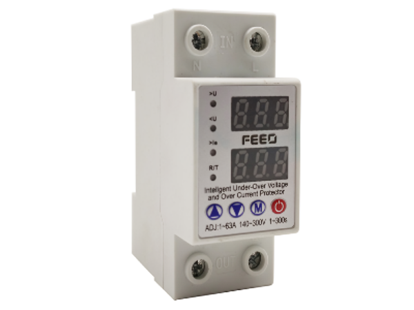 FEEO 63A Voltage Monitoring Relay with automatic under and over voltage cutoff and reconnect
