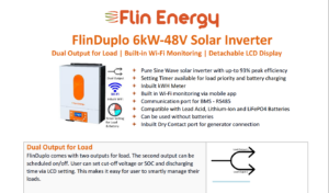 FlinDuplo 6kW-48V Solar Inverter System