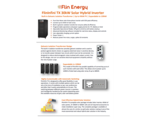FlinInfini TX 30kW Solar Hybrid Inverter Brochure