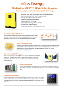 FlinFuzion MPPT 2.5kVA-24V Solar Inverter